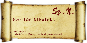 Szollár Nikolett névjegykártya
